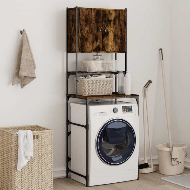 Load image into Gallery viewer, Vidaxl wasmachinekast 68x48,5x194 cm gerookt eikenkleurig
