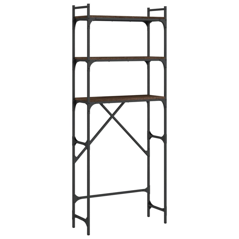 Load image into Gallery viewer, Vidaxl wasmachinerek 67x25x163 cm bewerkt hout bruin eikenkleur
