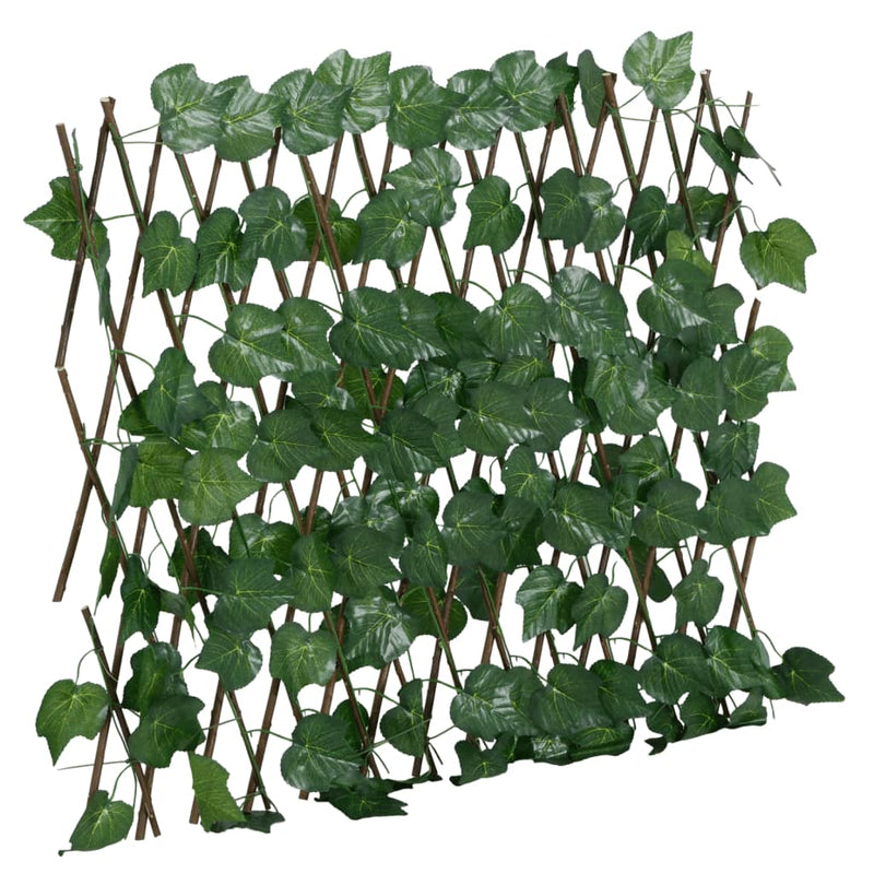 Load image into Gallery viewer, Vidaxl kunstplant druivenblad op latwerk uittrekbaar 190x60 cm groen
