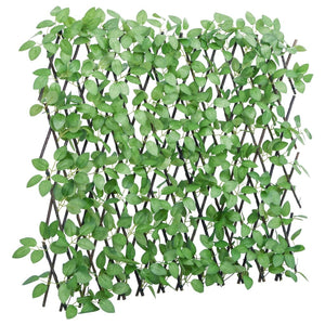 Vidaxl kunstplant klimop op latwerk uittrekbaar 180x65 cm groen