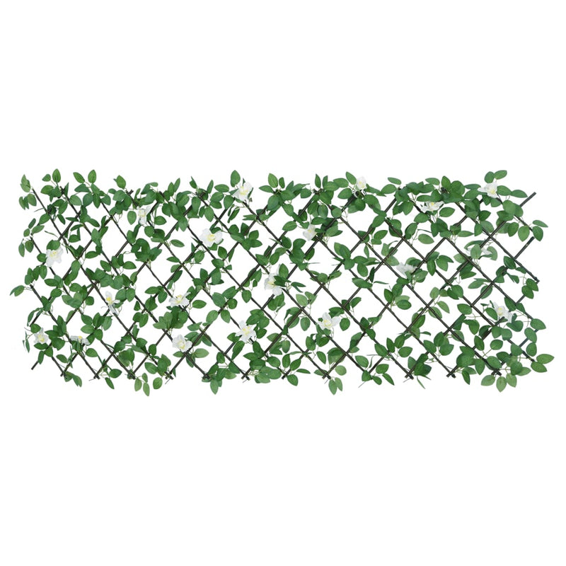 Load image into Gallery viewer, Vidaxl kunstplant klimop op latwerk uittrekbaar 186x30 cm groen
