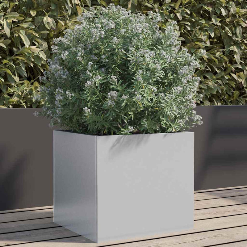 Load image into Gallery viewer, Vidaxl plantenbak 32x30x29 cm gegalvaniseerd staal zilverkleurig
