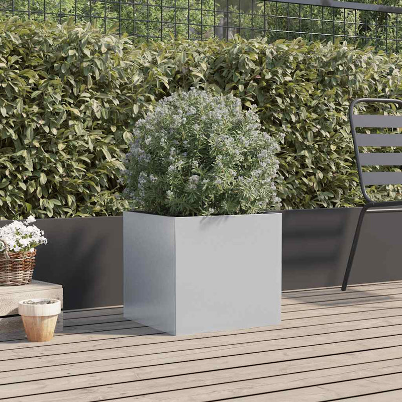 Load image into Gallery viewer, Vidaxl plantenbak 42x40x39 cm gegalvaniseerd staal zilverkleurig
