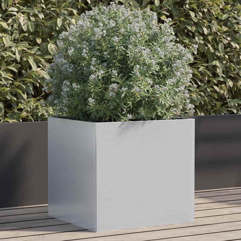 Load image into Gallery viewer, Vidaxl plantenbak 42x40x39 cm gegalvaniseerd staal zilverkleurig
