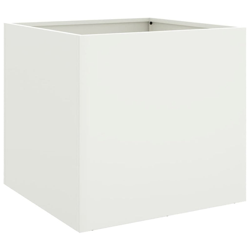 Load image into Gallery viewer, Vidaxl plantenbak 49x47x46 cm staal wit
