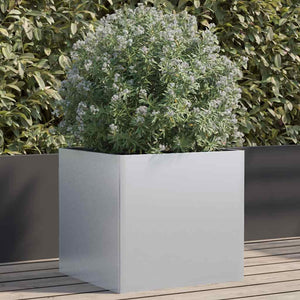 Vidaxl plantenbak 49x47x46 cm gegalvaniseerd staal zilverkleurig