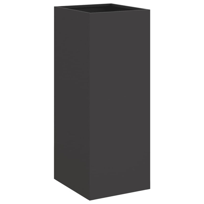 Afbeelding laden in galerijviewer, Vidaxl plantenbak 32x29x75 cm staal zwart
