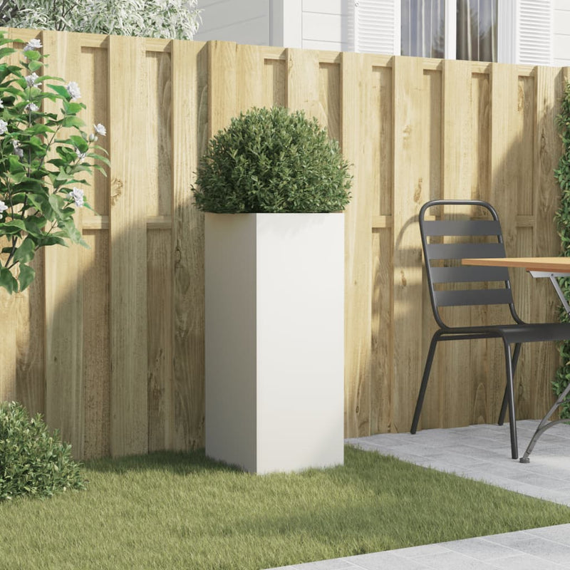 Load image into Gallery viewer, Vidaxl plantenbak 32x29x75 cm staal wit
