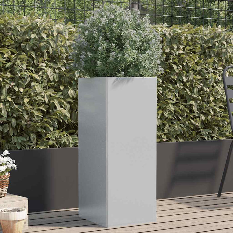 Load image into Gallery viewer, Vidaxl plantenbak 32x29x75 cm gegalvaniseerd staal zilverkleurig
