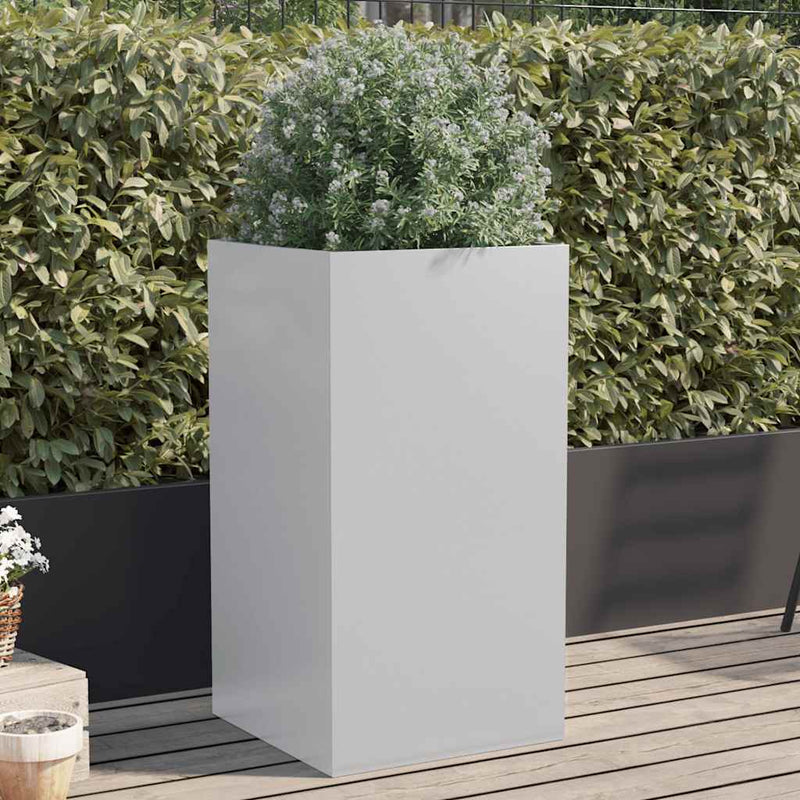 Load image into Gallery viewer, Vidaxl plantenbak 42x38x75 cm gegalvaniseerd staal zilverkleurig
