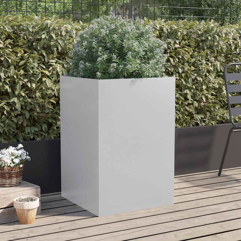 Load image into Gallery viewer, Vidaxl plantenbak 52x48x75 cm gegalvaniseerd staal zilverkleurig
