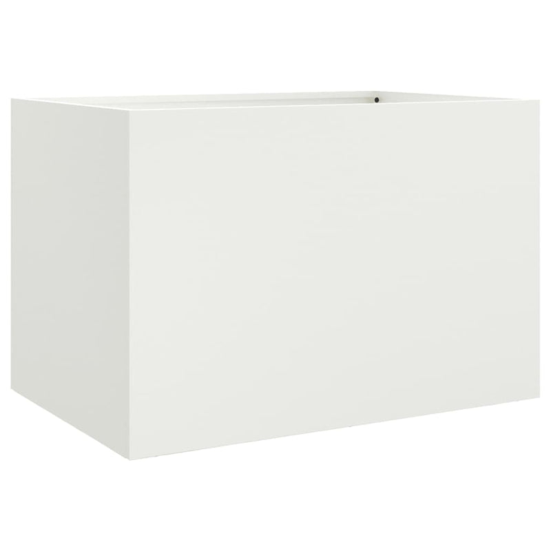 Load image into Gallery viewer, Vidaxl plantenbak 62x47x46 cm staal wit
