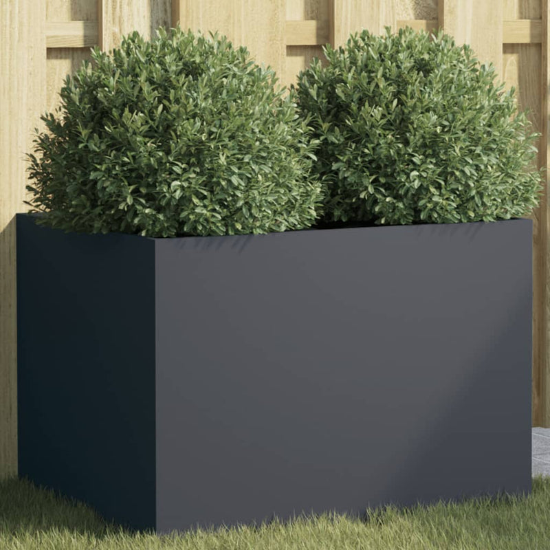Load image into Gallery viewer, Vidaxl plantenbak 62x47x46 cm staal antracietkleurig
