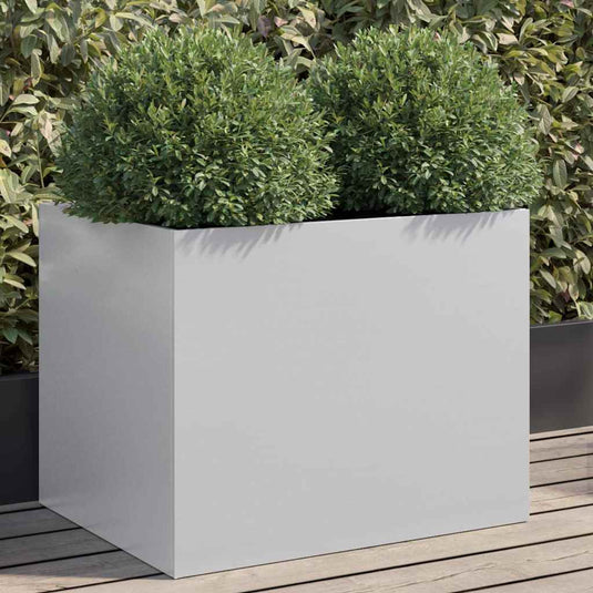 Vidaxl plantenbak 62x47x46 cm gegalvaniseerd staal zilverkleurig