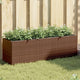 Vidaxl plantenbakken met 3 potten 2 st 105x30x32 cm poly rattan bruin
