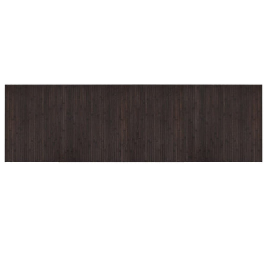 Vidaxl vloerkleed rechthoekig 60x200 cm bamboe donkerbruin