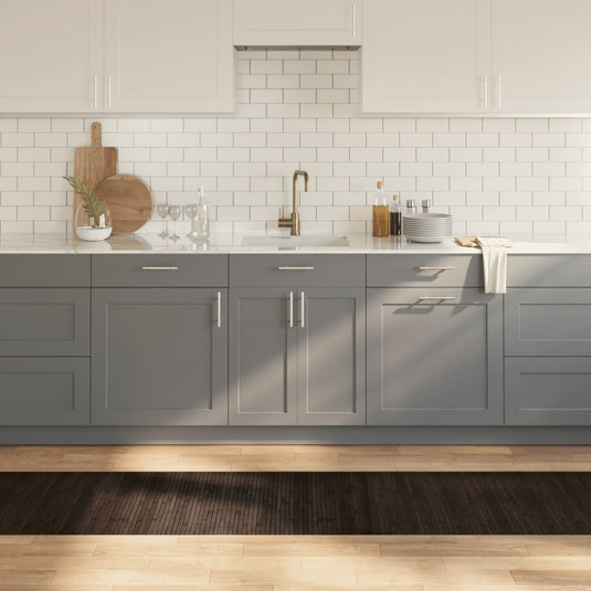 VidaXL Vloerkleed rechthoekig 60x300 cm bamboe donkerbruin