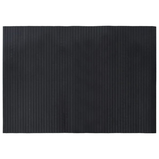 Vidaxl vloerkleed rechthoekig 70x100 cm bamboe zwart