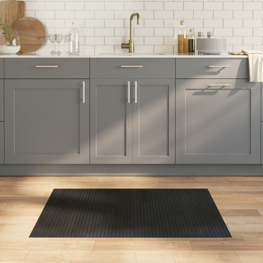 Vidaxl vloerkleed rechthoekig 70x100 cm bamboe zwart
