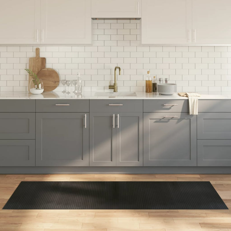 Load image into Gallery viewer, VidaXL Vloerkleed rechthoekig 70x200 cm bamboe zwart
