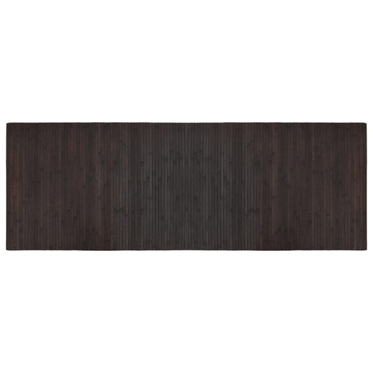 Vidaxl vloerkleed rechthoekig 70x200 cm bamboe donkerbruin