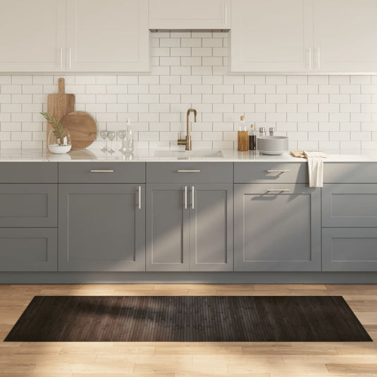 Vidaxl vloerkleed rechthoekig 70x200 cm bamboe donkerbruin