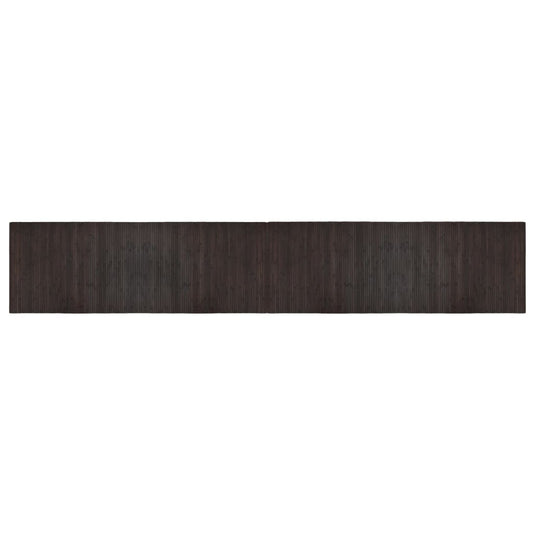 Vidaxl vloerkleed rechthoekig 70x400 cm bamboe donkerbruin