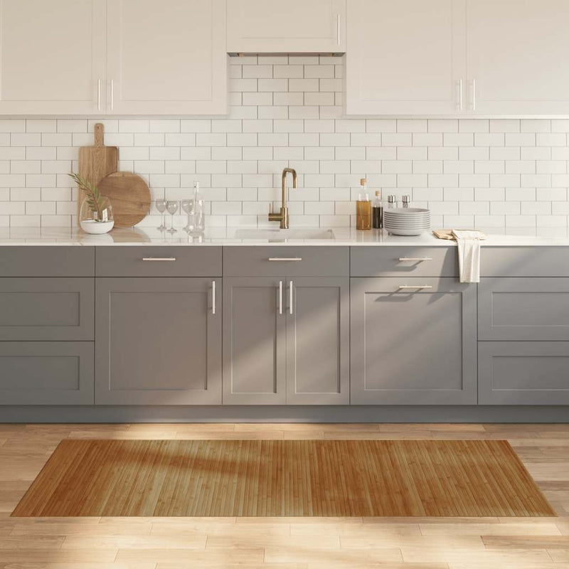 Load image into Gallery viewer, Vidaxl vloerkleed rechthoekig 80x200 cm bamboe bruin
