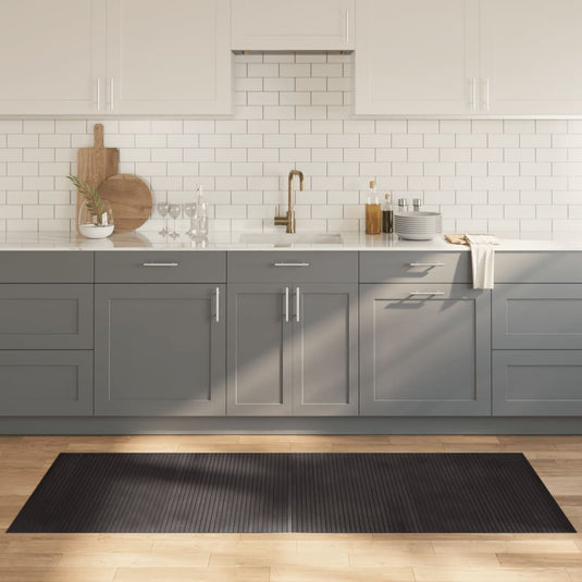Vidaxl vloerkleed rechthoekig 80x200 cm bamboe donkerbruin