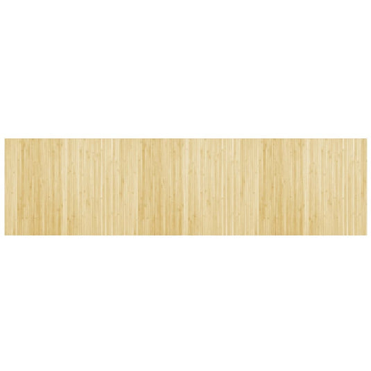 Vidaxl vloerkleed rechthoekig 80x300 cm bamboe lichtnaturel