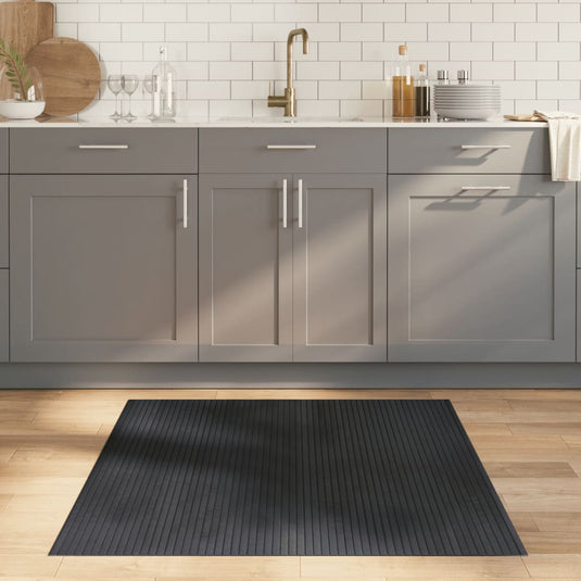 Vidaxl vloerkleed rechthoekig 100x100 cm bamboe grijs