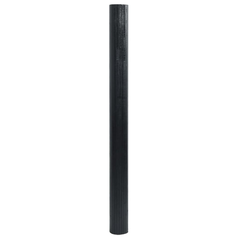 Load image into Gallery viewer, Vidaxl vloerkleed rechthoekig 100x200 cm bamboe zwart
