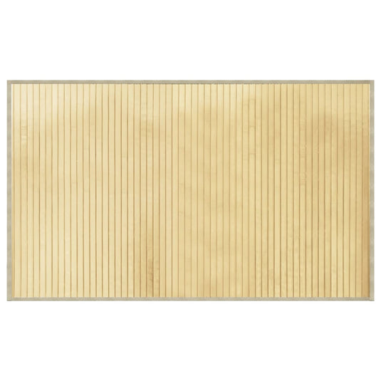 Vidaxl vloerkleed rechthoekig 60x100 cm bamboe lichtnaturel