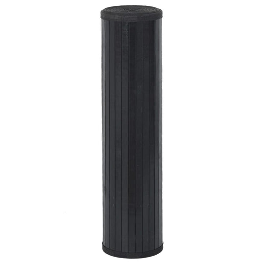 Vidaxl vloerkleed rechthoekig 60x200 cm bamboe zwart