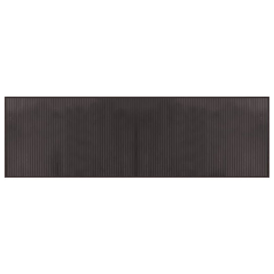 Vidaxl vloerkleed rechthoekig 60x200 cm bamboe donkerbruin