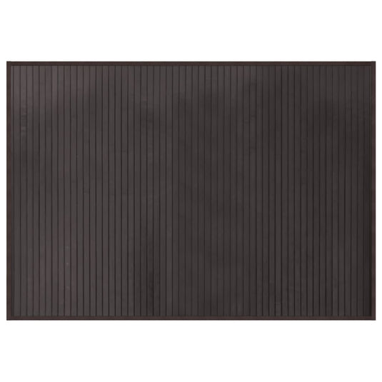 Vidaxl vloerkleed rechthoekig 70x100 cm bamboe donkerbruin