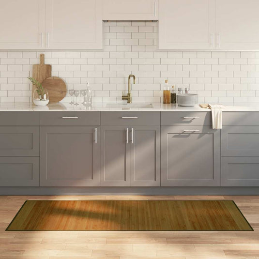 Vidaxl vloerkleed rechthoekig 70x200 cm bamboe bruin