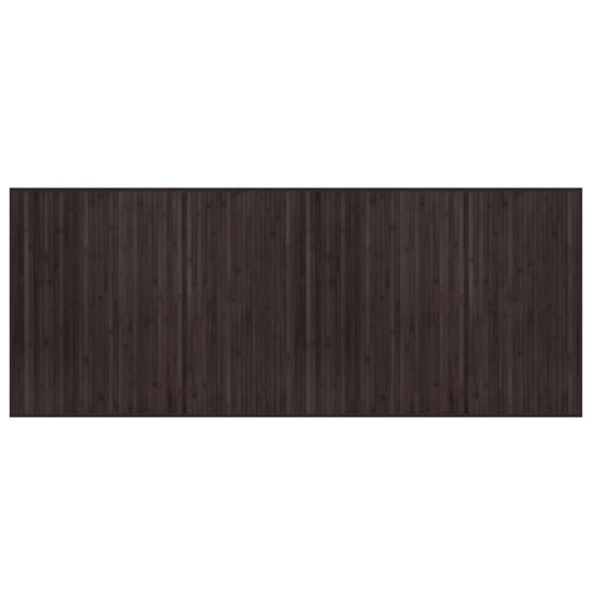 Vidaxl vloerkleed rechthoekig 80x200 cm bamboe donkerbruin