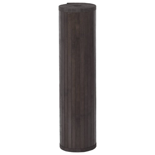 Vidaxl vloerkleed rechthoekig 80x200 cm bamboe donkerbruin