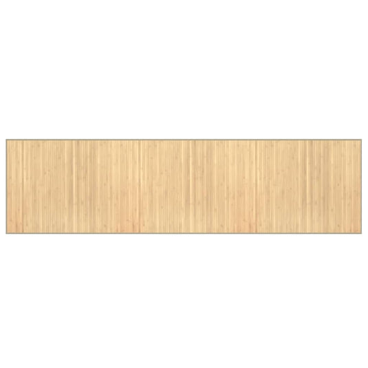 Vidaxl vloerkleed rechthoekig 80x300 cm bamboe lichtnaturel
