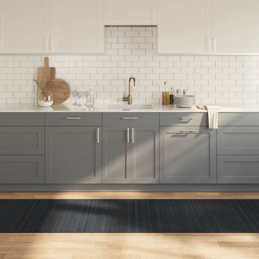 Vidaxl vloerkleed rechthoekig 80x300 cm bamboe grijs
