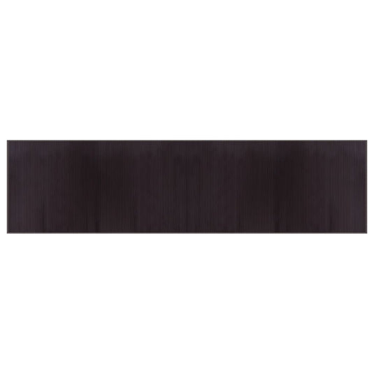 Vidaxl vloerkleed rechthoekig 100x400 cm bamboe donkerbruin