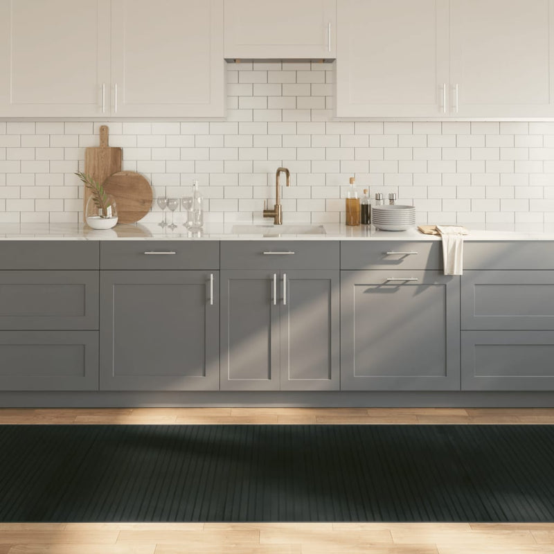 Load image into Gallery viewer, Vidaxl vloerkleed rechthoekig 100x1000 cm bamboe grijs
