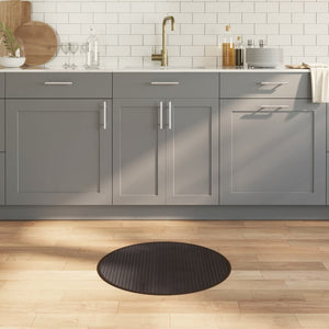 Vidaxl vloerkleed rond 60 cm bamboe donkerbruin