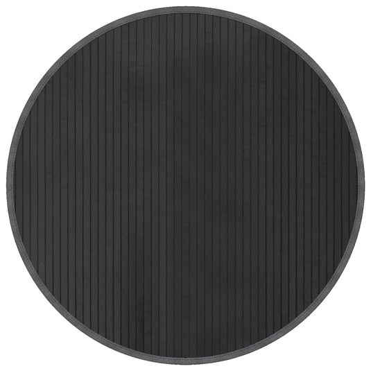Vidaxl vloerkleed rond 80 cm bamboe grijs