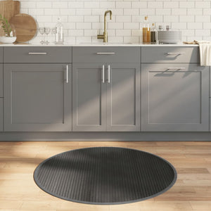Vidaxl vloerkleed rond 100 cm bamboe grijs