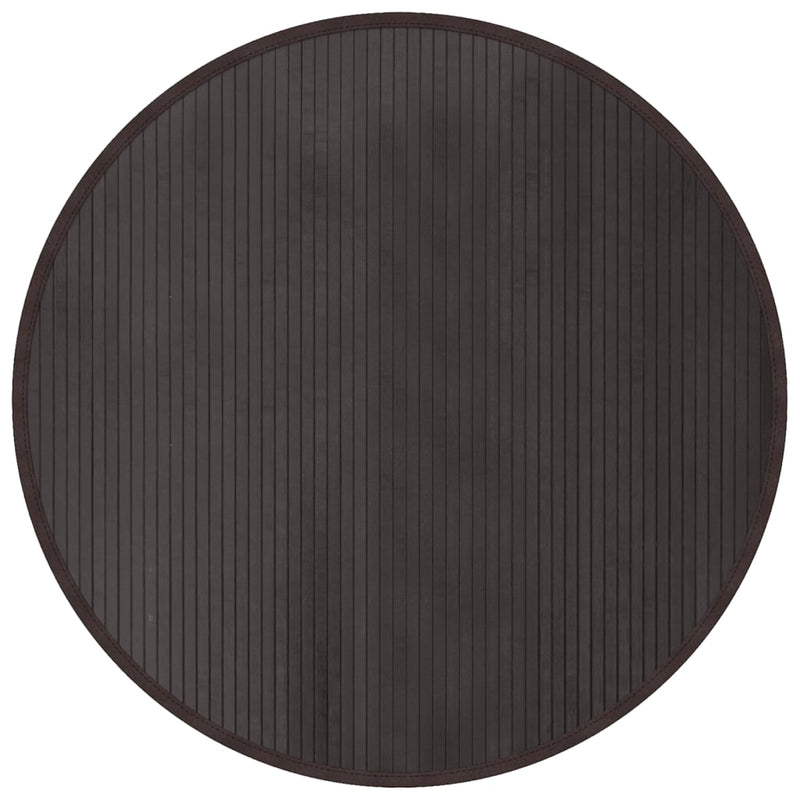 Load image into Gallery viewer, Vidaxl vloerkleed rond 100 cm bamboe donkerbruin
