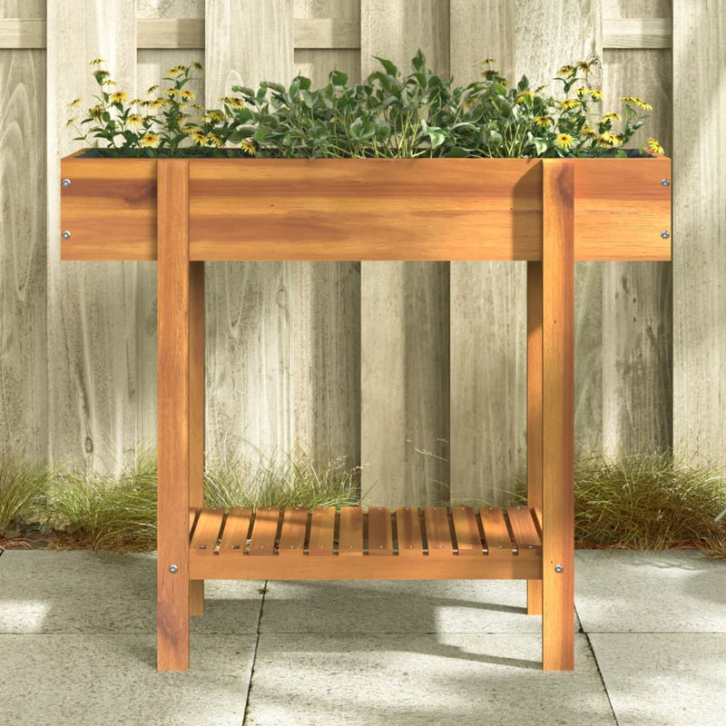 Load image into Gallery viewer, Vidaxl plantenbak verhoogd 90x30x75 cm massief acaciahout
