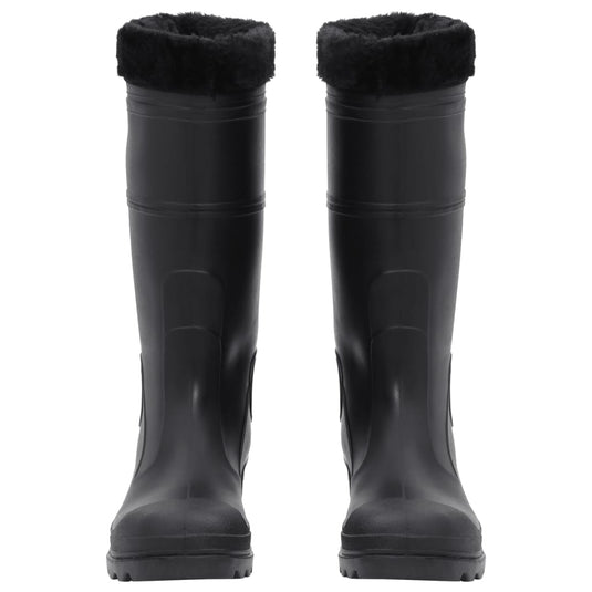 Vidaxl regenlaarzen met verwijderbare sokken maat 43 pvc zwart