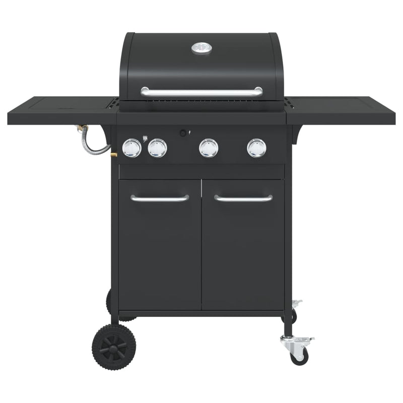 Load image into Gallery viewer, VidaXL Gasbarbecue met 4 branders gepoedercoat staal zwart
